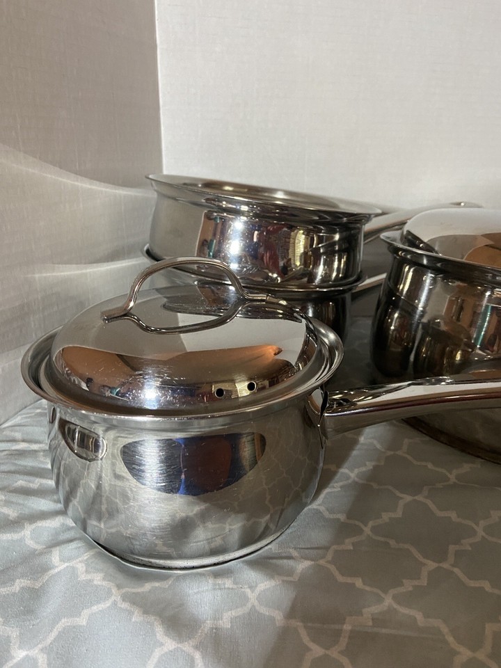 belgique stainless steel cookware set 10 Piece Set eBay