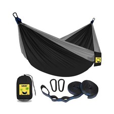 SZHLUX Camping Hammock Double  Single Portable Hammocks with 2 Tree Straps, ...