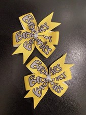 2 Brownies Hair Clips Handmade Alligator Clips Bows 
