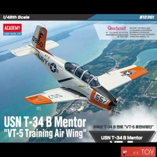 Academy 1/48 USN T-34B Mentor VT-5 Training Air Wing Aircraft model kit #12361