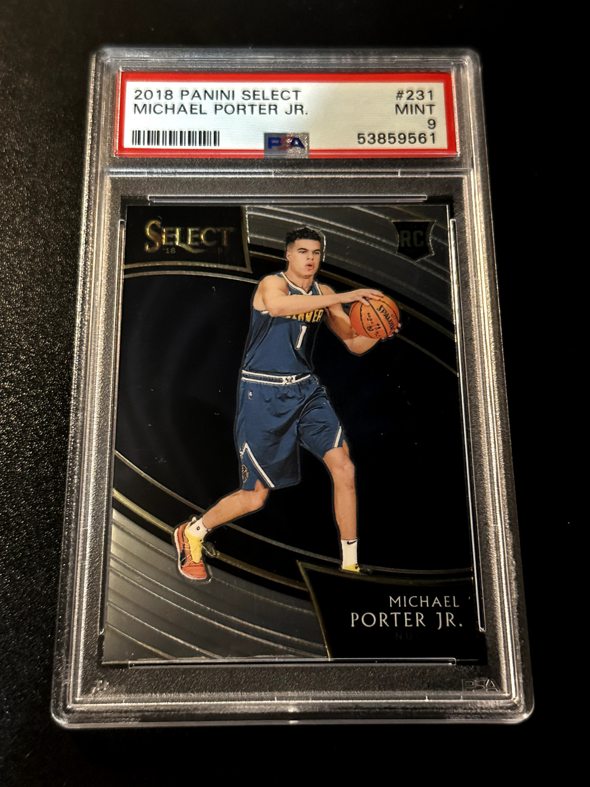 2018-19 Panini Select Courtside Rookie Michael Porter Jr #231 Graded PSA 9 Mint