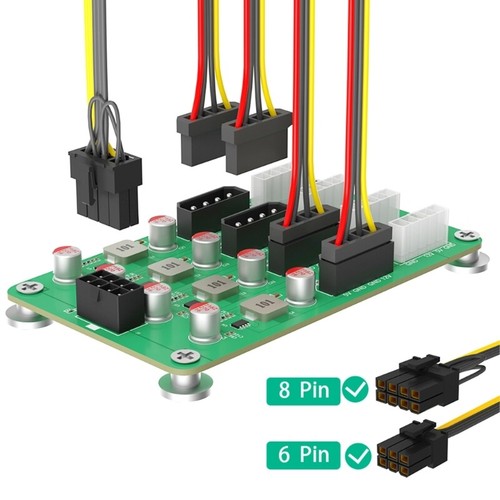 Multiple Port ATXs 6 8pin to 8 Channel 5V/12V 3A Voltages Adapter Board for ATXs - Afbeelding 6 van 8