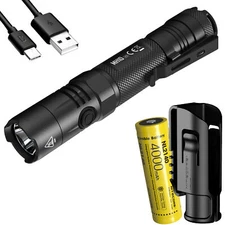 NITECORE MH10 v2 1200 Lumen USB-C Rechargeable Flashlight + Battery and Holster