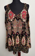 Show Me Your MuMu Y2K  Sz M Cold Shoulder Mini Dress Colorful Print  Boho