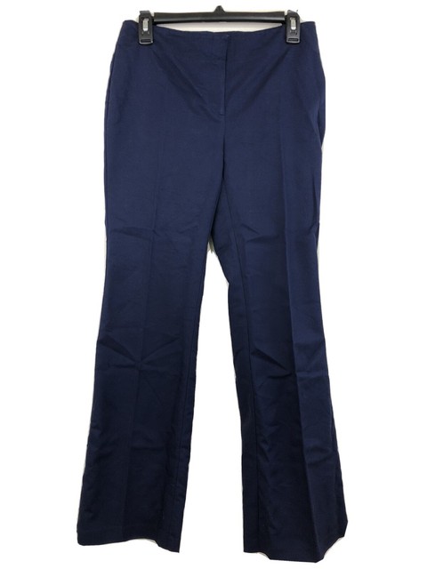 CHICO'S Size 00 2 Navy Blue Stretch Cotton FLARE BOOTCUT Dress Slacks Pants R22 | eBay