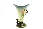 Vintage Hull Woodland Vase Blue Pink Flower High Gloss Finish W8 7-1/2"