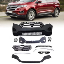 Front Bumper Cover Fascia & Grille Kit Complete For Ford Edge 2015-2018 Primed