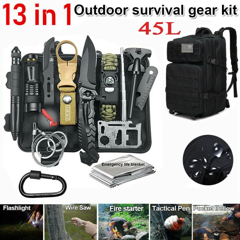 Outdoor Emergency Survival Gear Kit