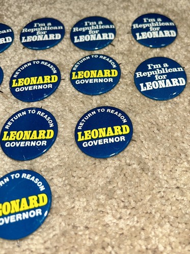 14 - 1974 NEW HAMPSHIRE GOVERNOR RACE - RICHARD LEONARD Campaign Buttons - Picture 4 of 5