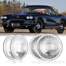 4PCS 5 3/4" 5.75"GLASS LED Headlights Hi-Lo Beam For Chevrolet Corvette C1 C2 C3