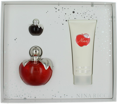 Nina By Nina Ricci For Women Set:EDT+Body Lotion+Eau De Toilette Mini New