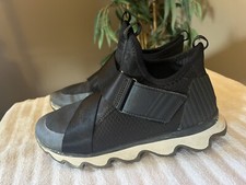 Sorel Kinetic Sneak Sneakers Black/White Womens Size 8