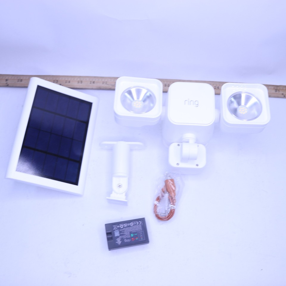 Ring Solar Floodlight Outdoor MotionSensor Security Light White 1200Lm