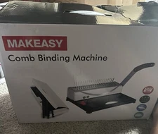 MAKEASY Comb Binding Machine A4, A5 Letter Size Comb Binder Full Handle
