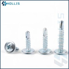 4.8MM SELF DRILLING WAFER HEAD TEK METAL / DRYWALL SCREWS ZINC PLATED STEEL