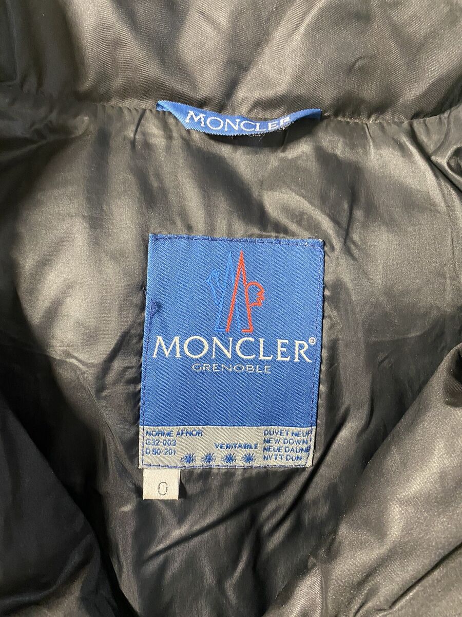 Vintage MONCLER GRENOBLE Black Down Puffer Jacket Size 0 Vintage MONCLER GRENOBLE Black Down Puffer Jacket Size 0