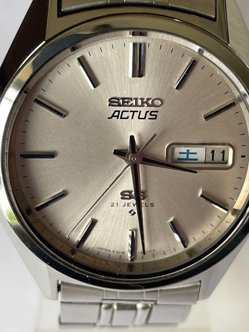 Seiko Actus 6306-8020 Overhaul Day Date ST.Steel Automatic