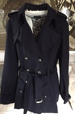 DEFECTIVE without tags NWOT CLASSIC CHANEL ICONIC Trench Coat Plane JA G3D