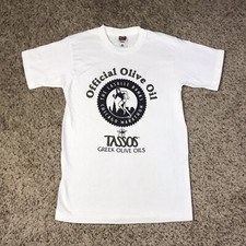 Vintage 90s Chicago Marathon Olive Oil Graphic Tee T-Shirt Small Made In USA