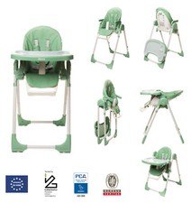 4BABY Decco Kinderhochstuhl Mitwachsender Rückenlehne Verstellbar und Klappbar