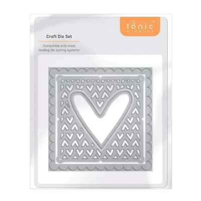 #4423  e - TONIC STUDIOS METAL CUTTING DIE -  CUTESY HEART PATCHWORK SET