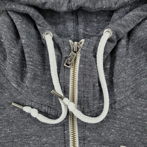Nike Sweatshirt Women's XS Gray Logo Full Zip Hoodie Long Sleeve Pockets Adult - Picture 3 of 16