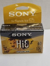 New Sony Digital8/Hi8 60 Min-120 min Hi8 HMP Cassette 2 Pack Tape P6120HMPRD1