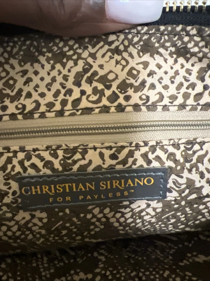 Cartera para mujer Christian Siriano talla pequeña con cadena/correa de cuero Foto 3 de 4