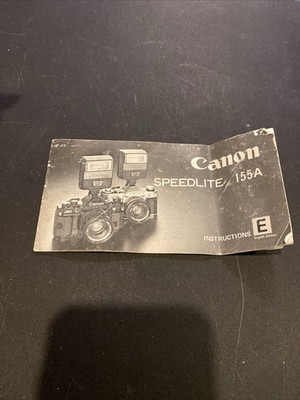 Canon Speedlite 155A Film Camera Shoe Mount Flash Instruction Manual , 23 pages