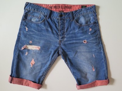 One Green Elephant Herren Turn Up ''Dover'' Jeans Shorts Gr. W36-W38 XL