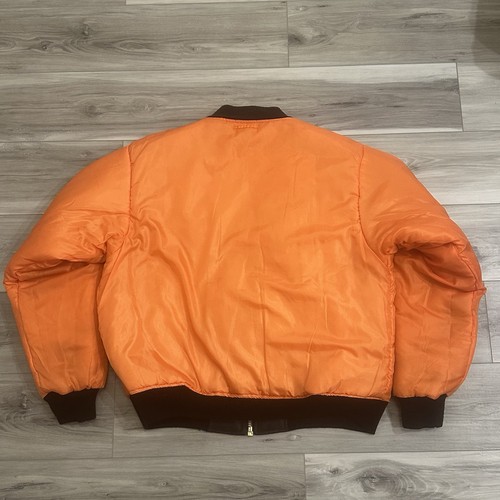 Rothco MA-1 Flight Jacket Tactical Bomber Coat Reversible Black/Orange XL - Picture 8 of 10