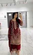 STEPNSHOP ELEGENT WEDDING WEAR SALWAR KAMEEZ WITH EMBROIDERY WORK 19654