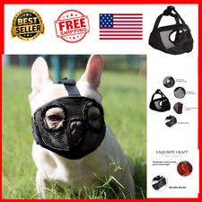Short Snout Dog Muzzle Breathable Mesh Adjustable Bulldog Pug French Bulldog