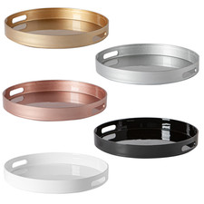 Round Serving Tray Wedding Party Dining Food Drinks Service 33cm