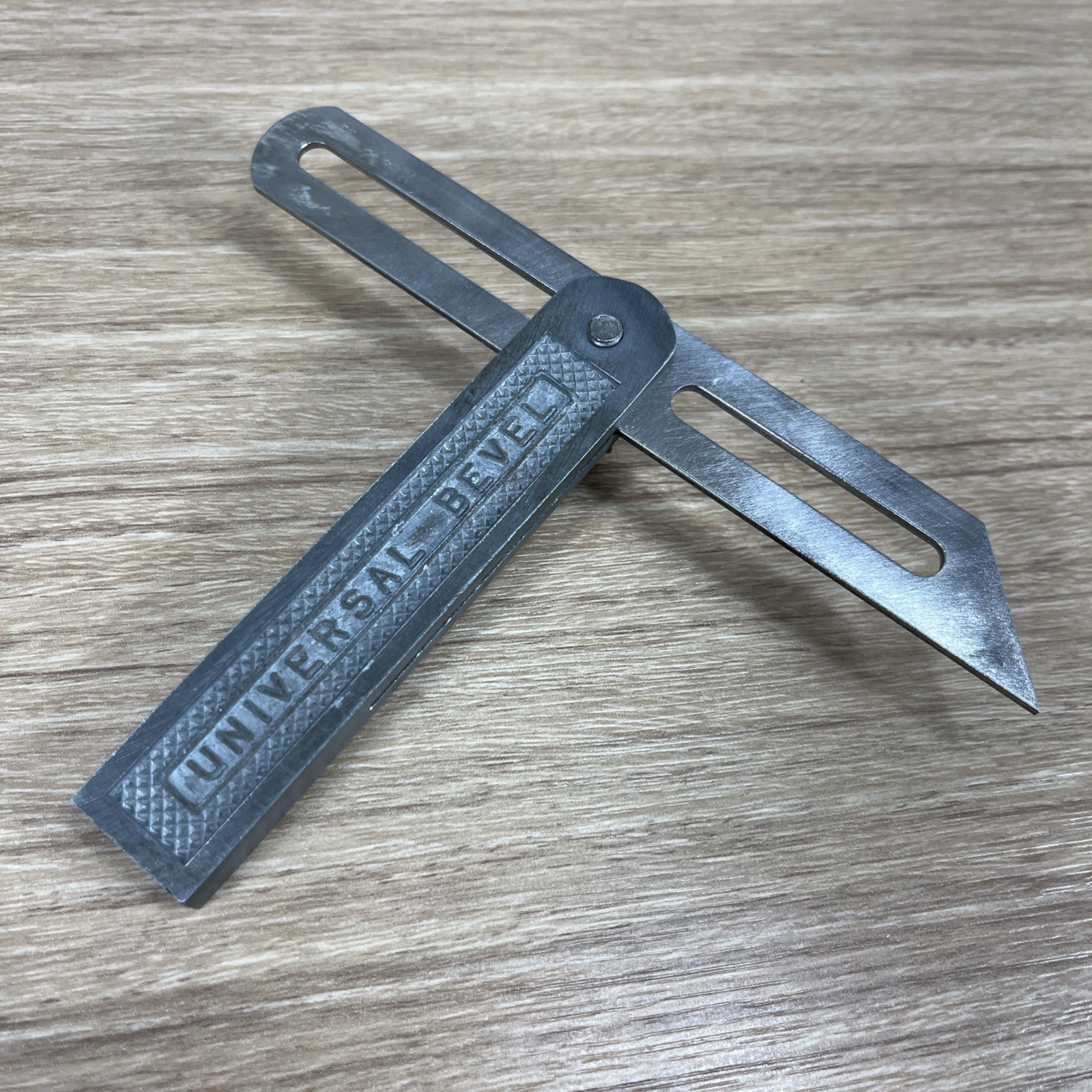 Vintage Universal Bevel Sliding T Bevel 4” Square Angle Tool Metal w/Thumb Screw