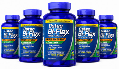 5 Pack Osteo Bi-Flex Triple Strength Joint Health + Turmeric 220 Ct - Exp 2028