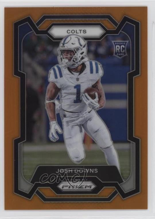 2023 Panini Prizm Rookies Orange Prizm 17/249 Josh Downs #345 11ds