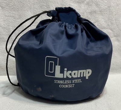 Licamp Stainless Steel Camping Cookset Outdoor Cookware Set with Carrying Bag