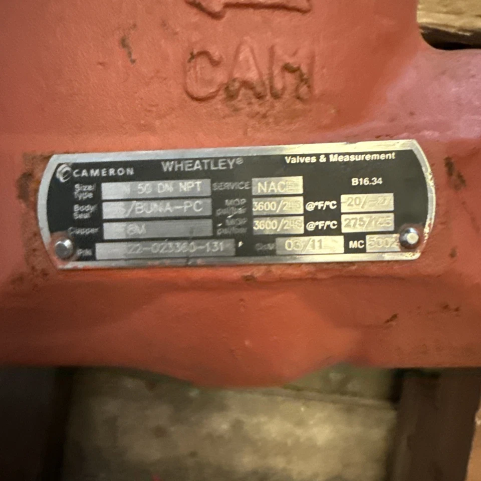 2” Cam Wheatley Check Valves Nace New Surplus - Image 2 of 2