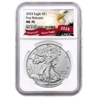 2024 $1 1-oz American Silver Eagle NGC MS70 First Releases Exclusive Eagle Label