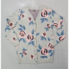 Tea Collection Girls XL 12-14 Gray Pink Flora...