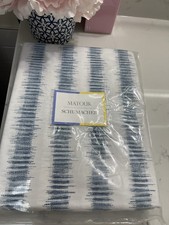 Matouk Italy 1pc FULL Fitted Attleboro 500TC Cotton Percale Prussian Blue