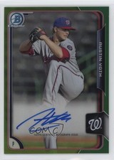 2015 Bowman Chrome Prospects Green Refractor 66/99 Austin Voth Auto 0p10