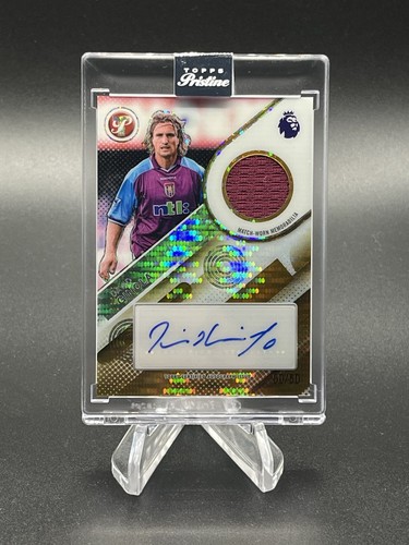 2026 Topps Pristine PL David Ginola Patch Auto /50 Gold Match Worn Aston Villa