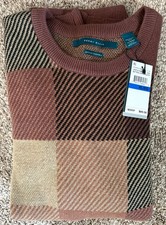 Mens Perry Ellis XL Sweater Fall Brown - Brand New