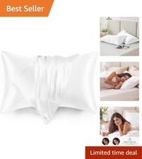 Luxurious Satin Pillowcase Set of 2 Queen Size 20x30 - Cooling Breathable