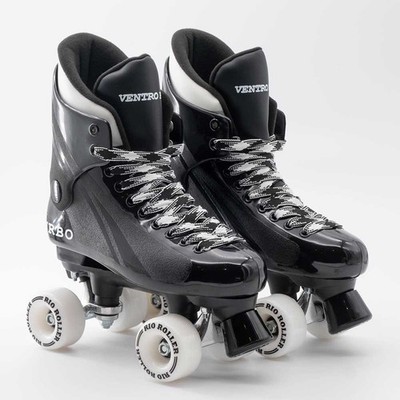 Ventro Pro Turbo Quad Rollschuhe, Turbo 33 Style - White Rio Coaster Wheels