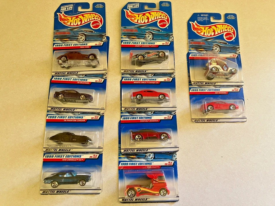 Hot Wheels 1999 First Editions #1-9, #21  set of 10 - Image 2 of 4