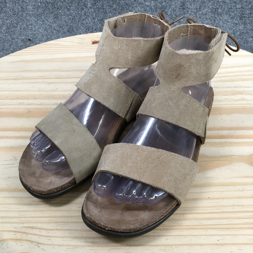 Sandalias Naot para mujer 38 Larissa informales con tiras al tobillo planas marrón gamuza informales Foto 3 de 4