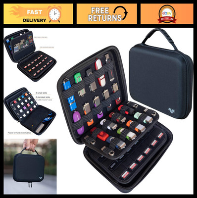 Large Capacity USB Thumb Drive Storage Case - Memory Card SD SDXC Holder Organiz